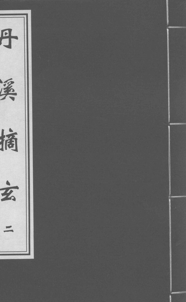 丹溪摘玄  卷2 封面