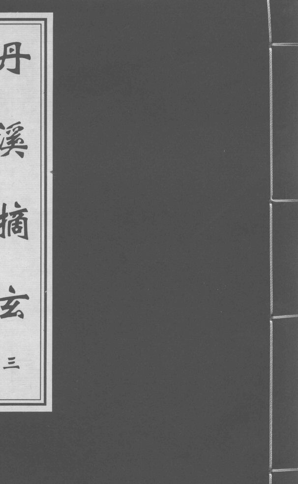 丹溪摘玄  卷3 封面