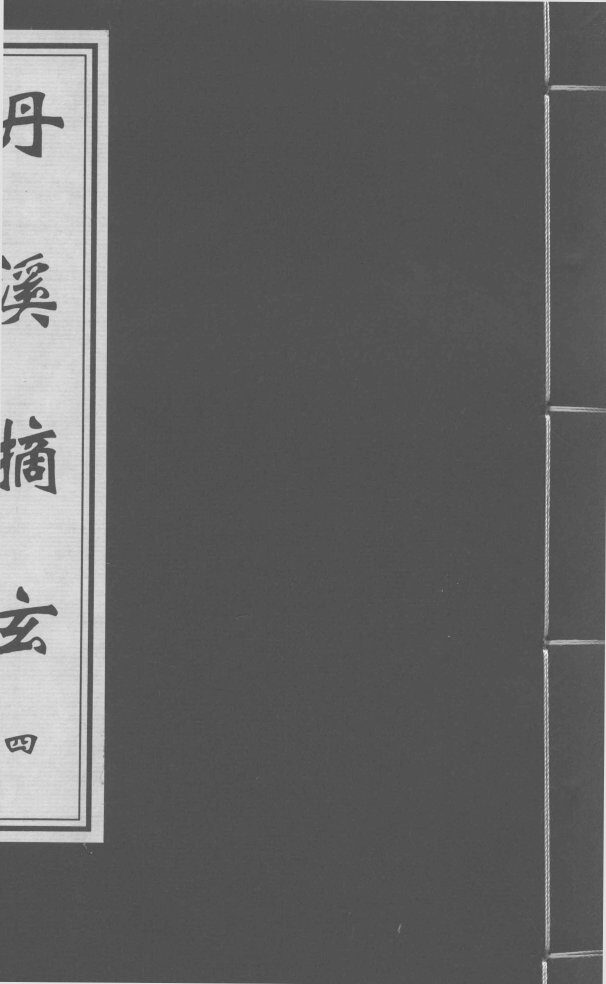 丹溪摘玄  卷4 封面