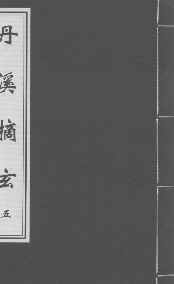 丹溪摘玄  卷5 封面
