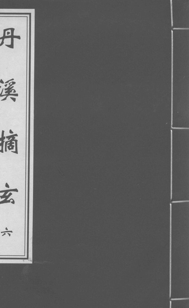 丹溪摘玄  卷6 封面