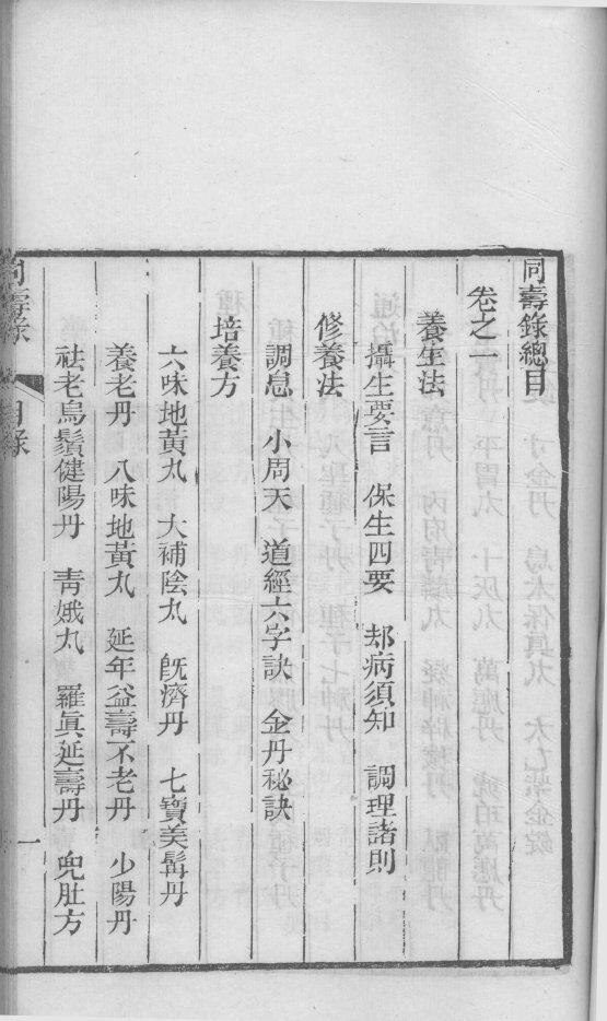 同寿录  卷3 封面