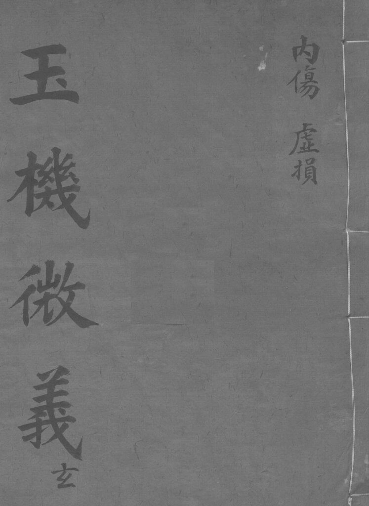 玉机微义  内伤  虚损  卷18-19 封面