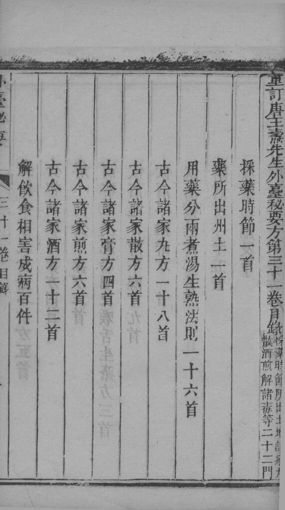 外台秘要  31卷 封面