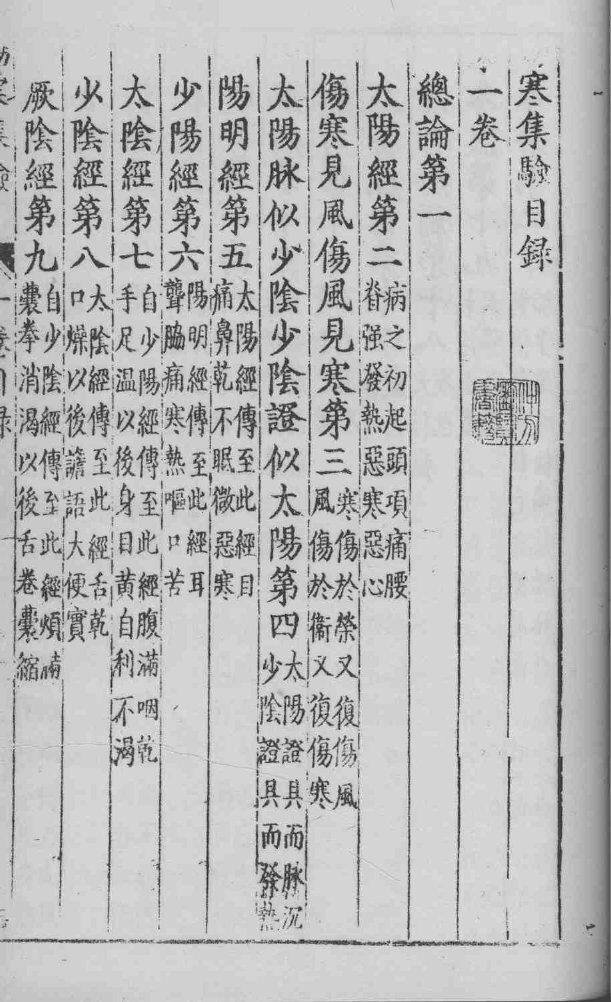 伤寒集验 封面