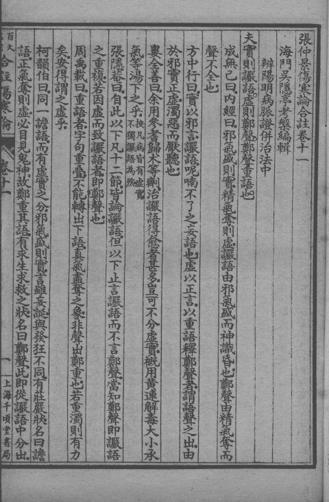 百大名家合注伤寒论  卷11 封面