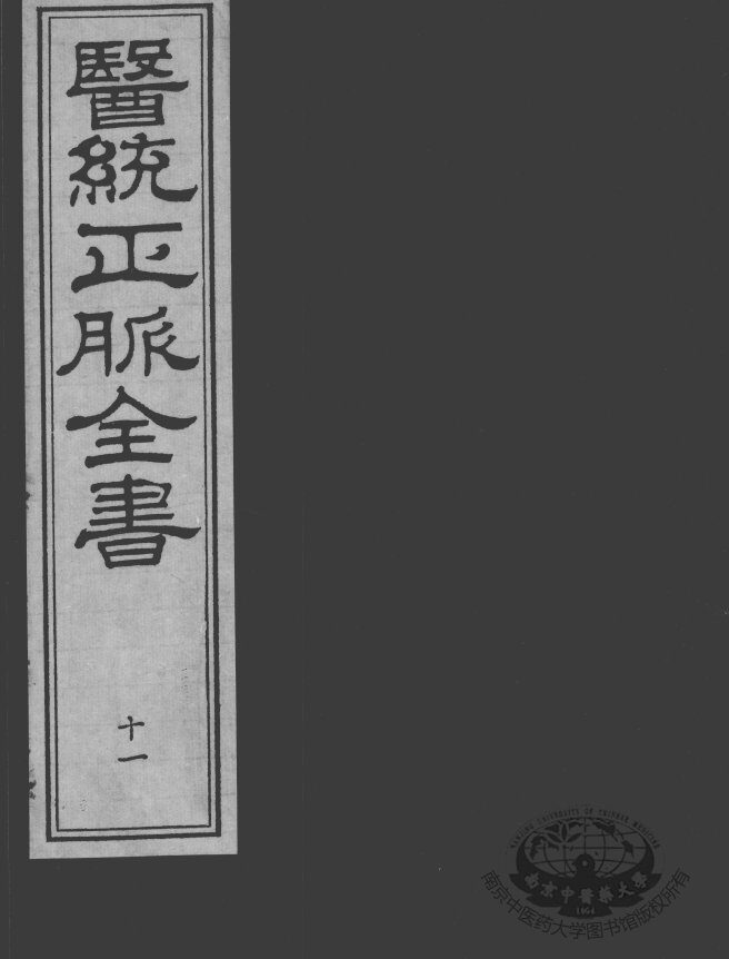 医统正脉全书  11 封面