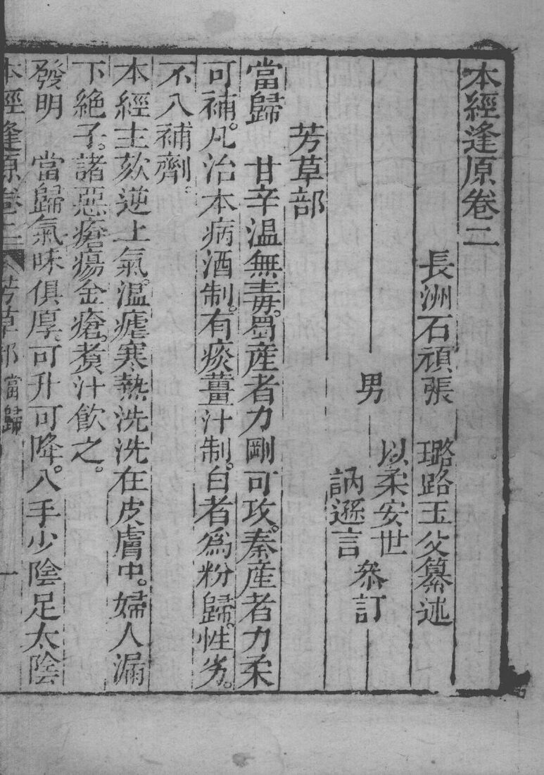 张氏医通  本经逢原  卷2 封面