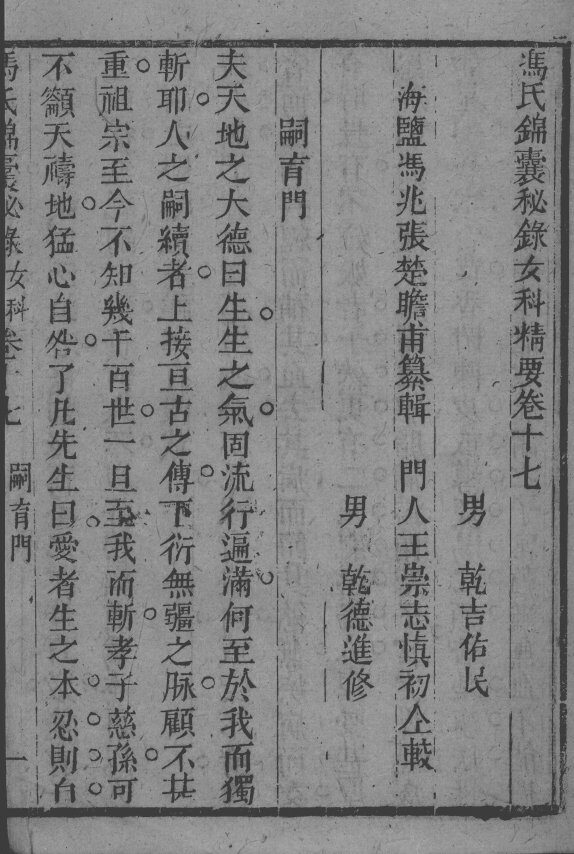 冯氏锦囊秘录八种  杂病大小合参  卷15-17 封面
