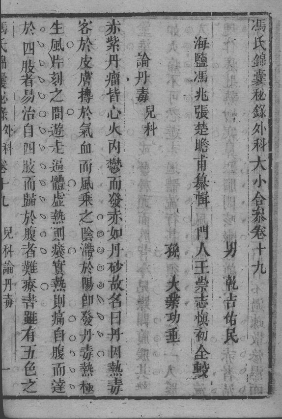 冯氏锦囊秘录八种  杂病大小合参  卷15-19 封面