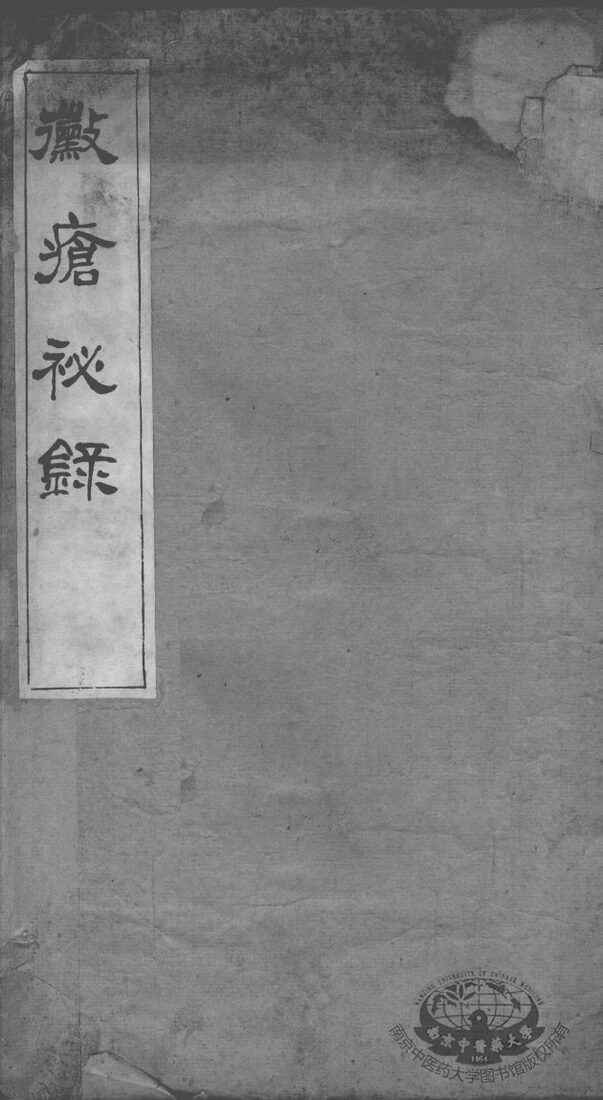霉疮秘录 封面
