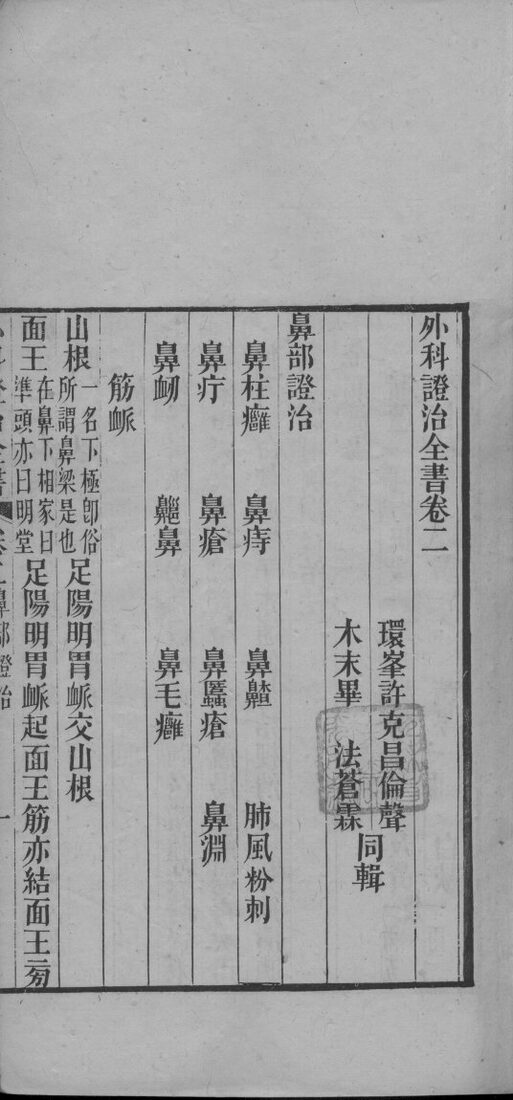 外科证治全书  卷2 封面