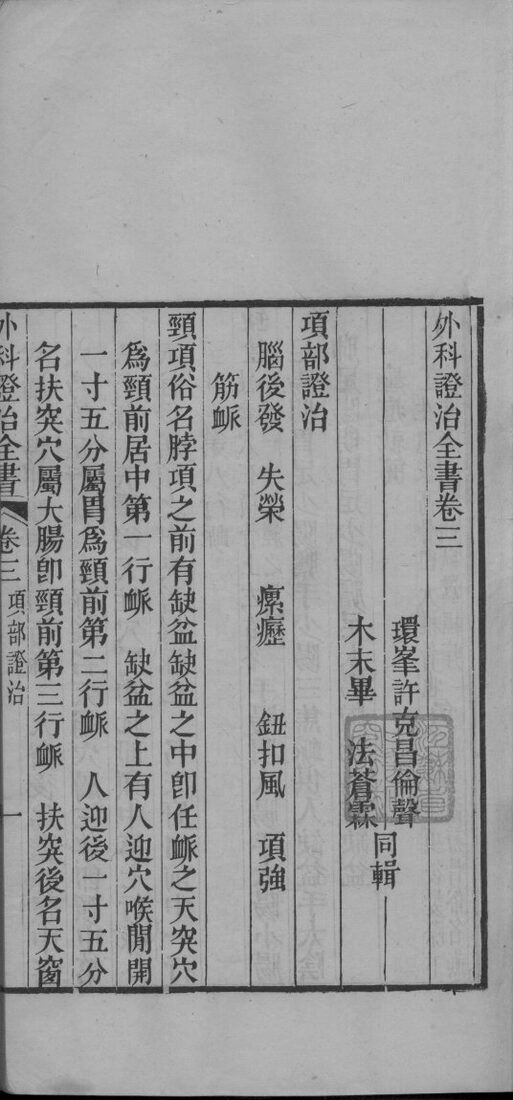 外科证治全书  卷3 封面