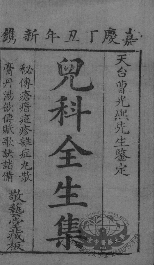 痘疹真传 封面
