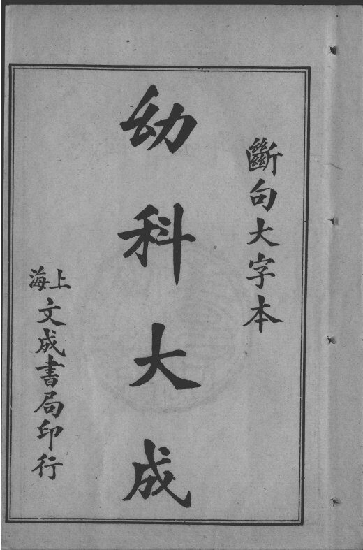 幼科大成六种 封面
