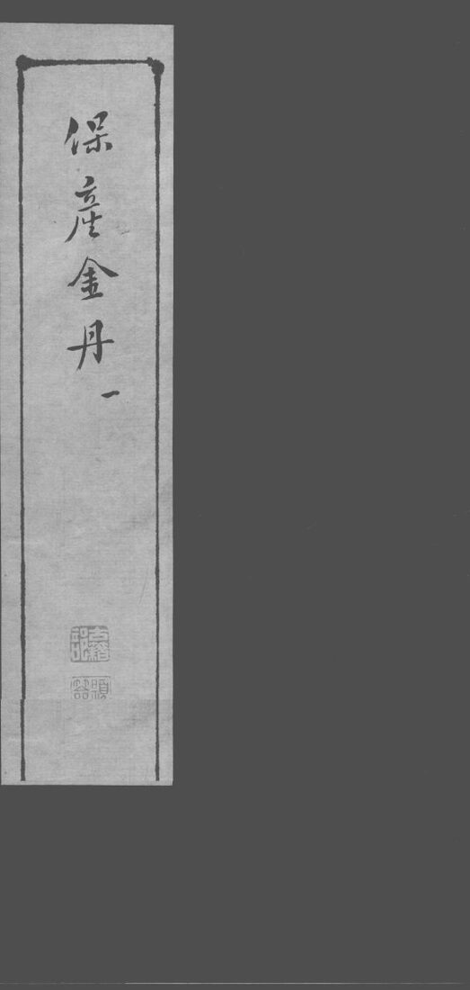 保产金丹 封面