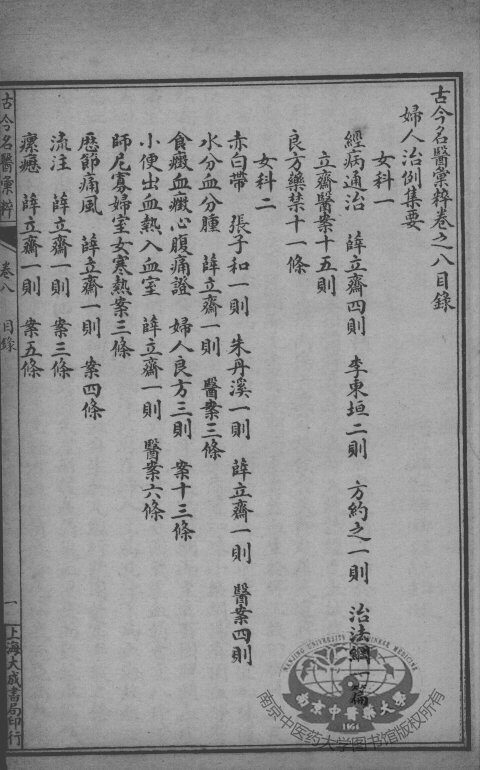 古今名医汇粹、方论合编  8 封面