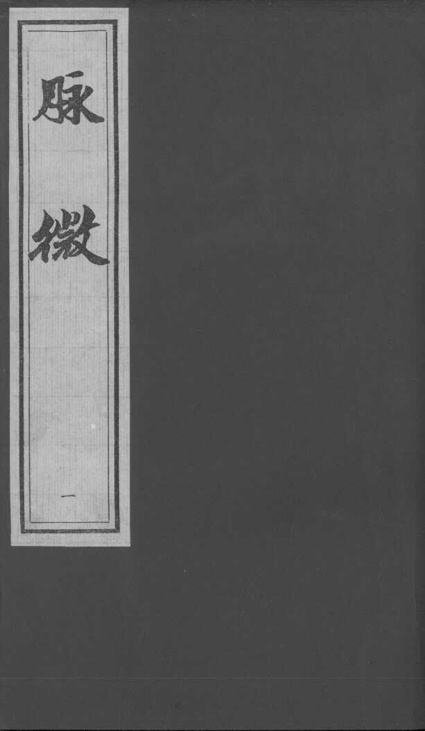 医学脉灯  脉微  1 封面