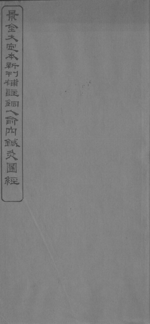 铜人腧穴针灸图经 封面