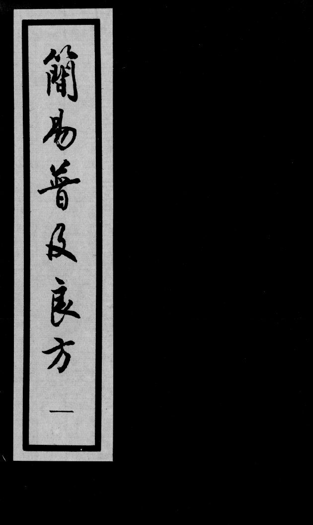 简易普济良方 封面
