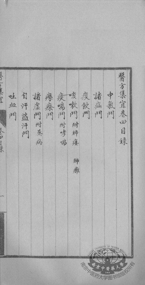 医方集宜  卷4 封面