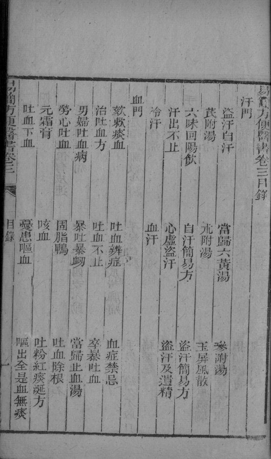 易简方便医书  卷3 封面