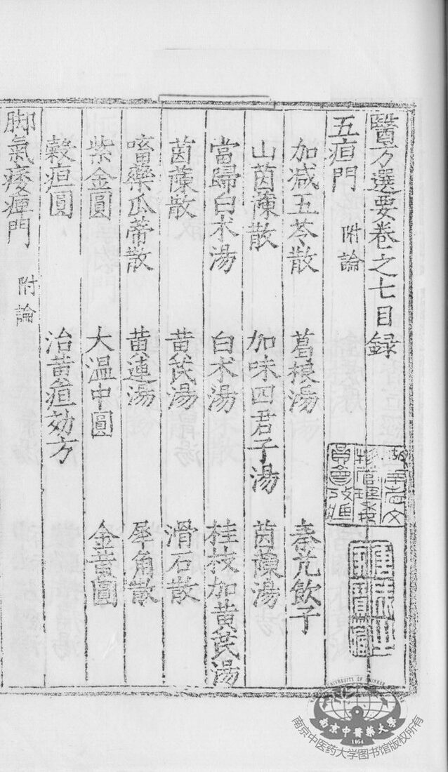 医方选要  卷7 封面