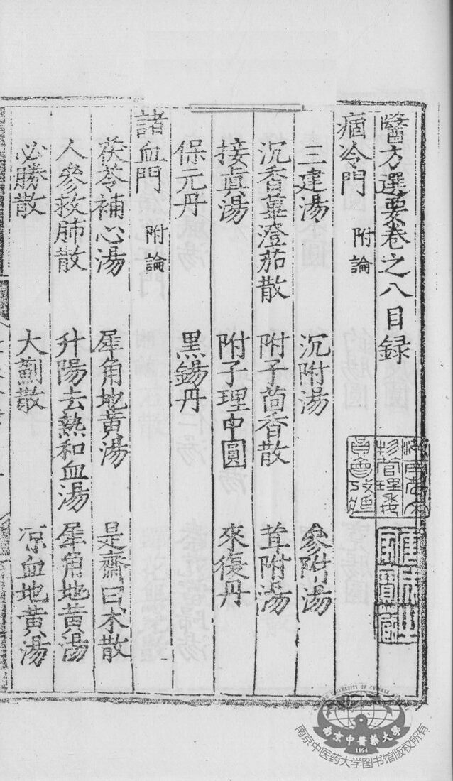 医方选要  卷8 封面