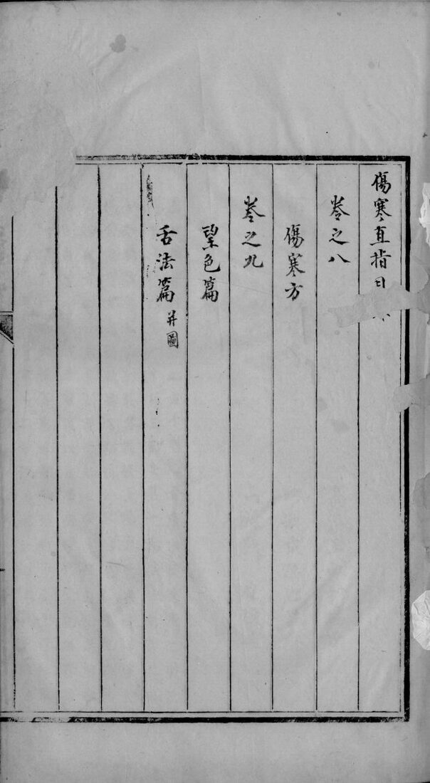 伤寒直指  卷8 封面