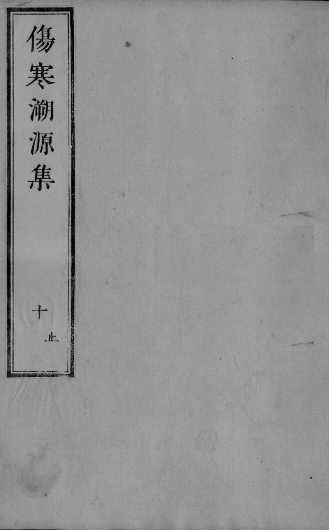 伤寒溯源集  10 封面