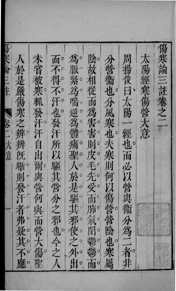 伤寒论三注  卷2-3 封面