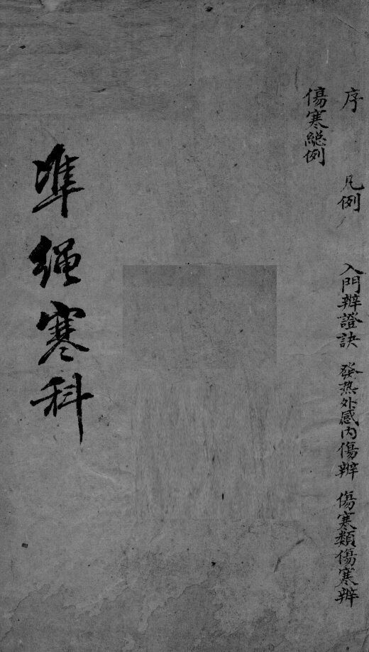 伤寒证治准绳  1 封面