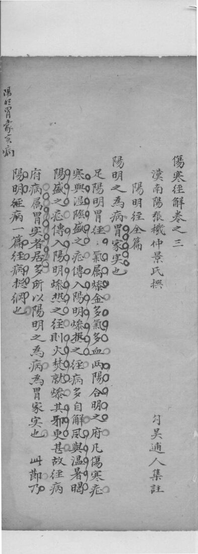 伤寒注解  卷3 封面