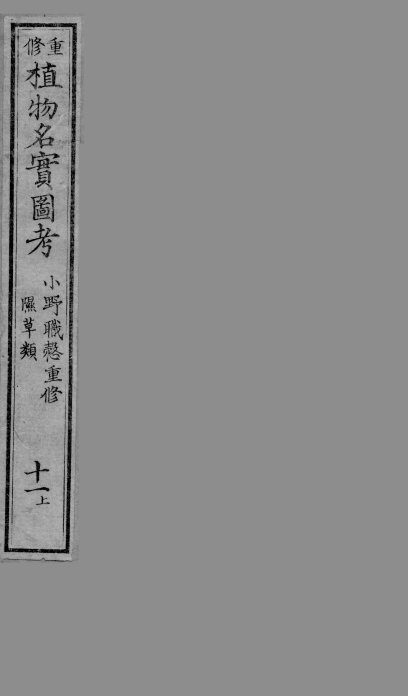 植物名实图考  11  上 封面