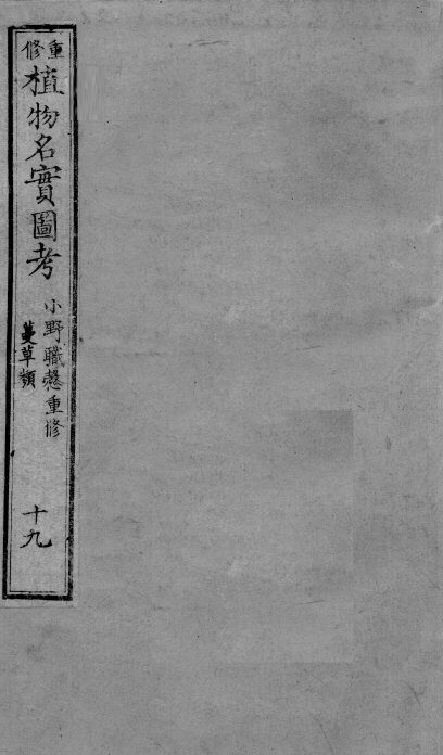 植物名实图考  19 封面