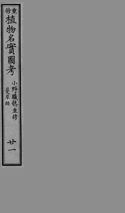 植物名实图考  21 封面