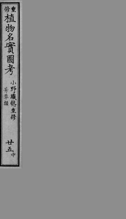 植物名实图考  25  中 封面