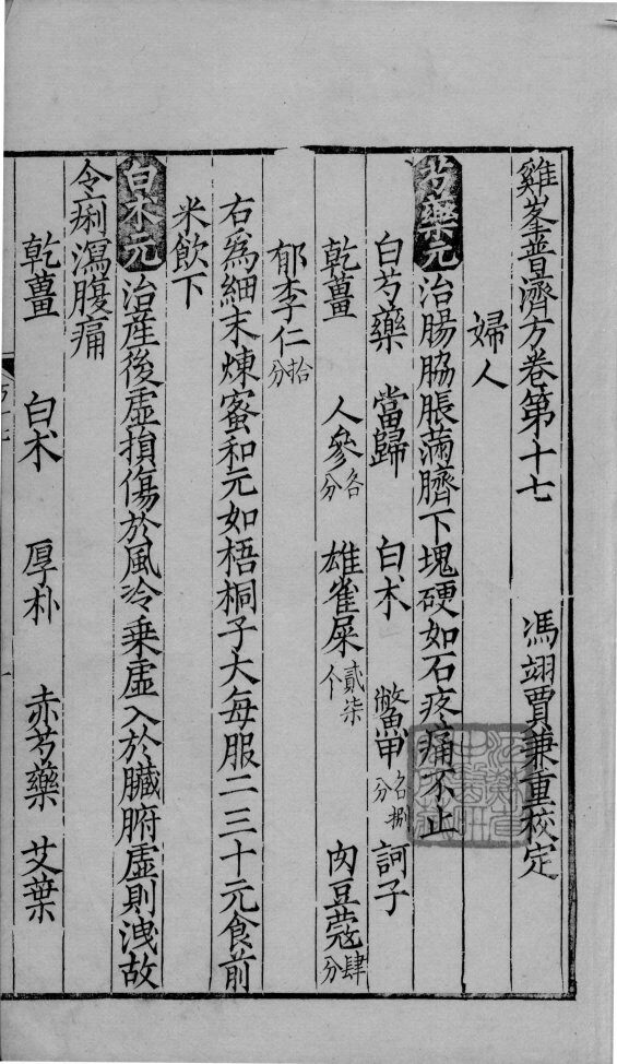鸡峰普济方  卷17 封面