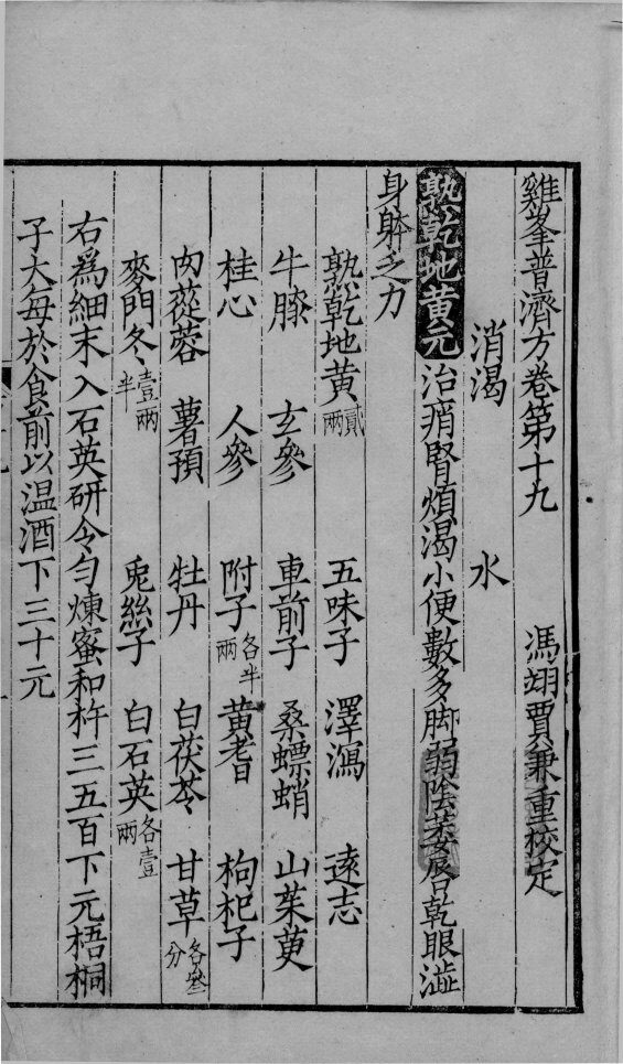 鸡峰普济方  卷19 封面