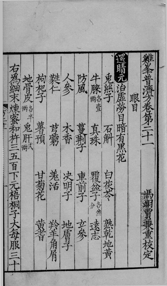 鸡峰普济方  卷21 封面