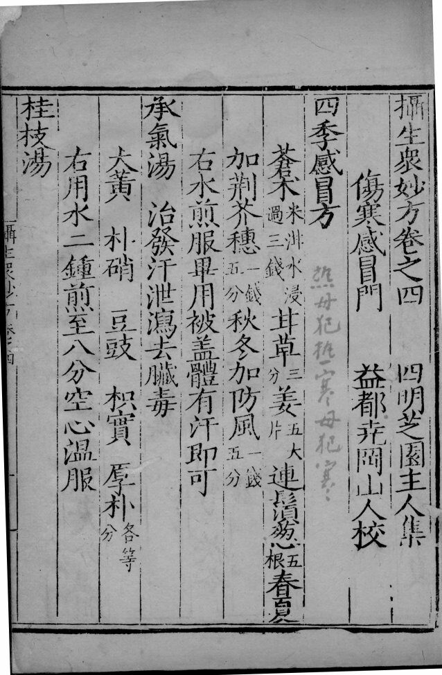 摄生众妙方  卷4-6 封面