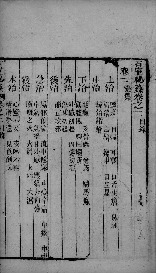 石室秘录  卷2 封面