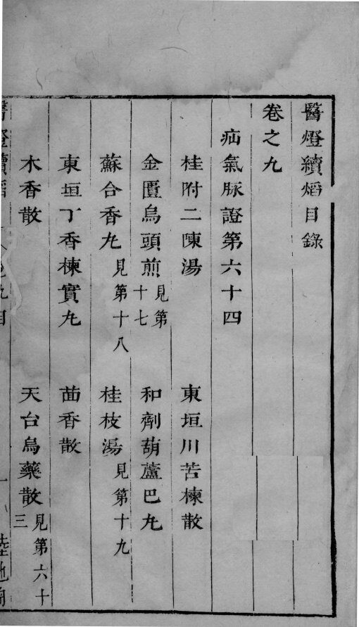 医灯续焰  卷9 封面