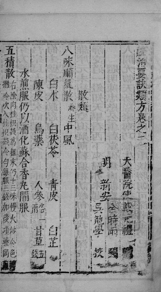 证治要诀类方  卷2 封面