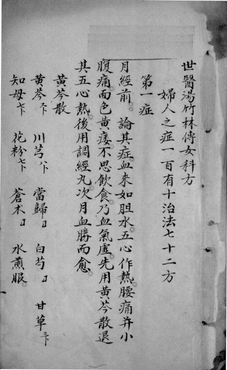 世医药竹林传女科方 封面