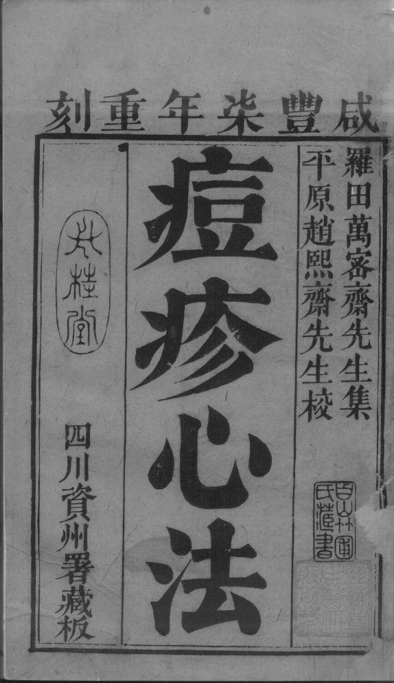 痘疹世医心法  2 封面
