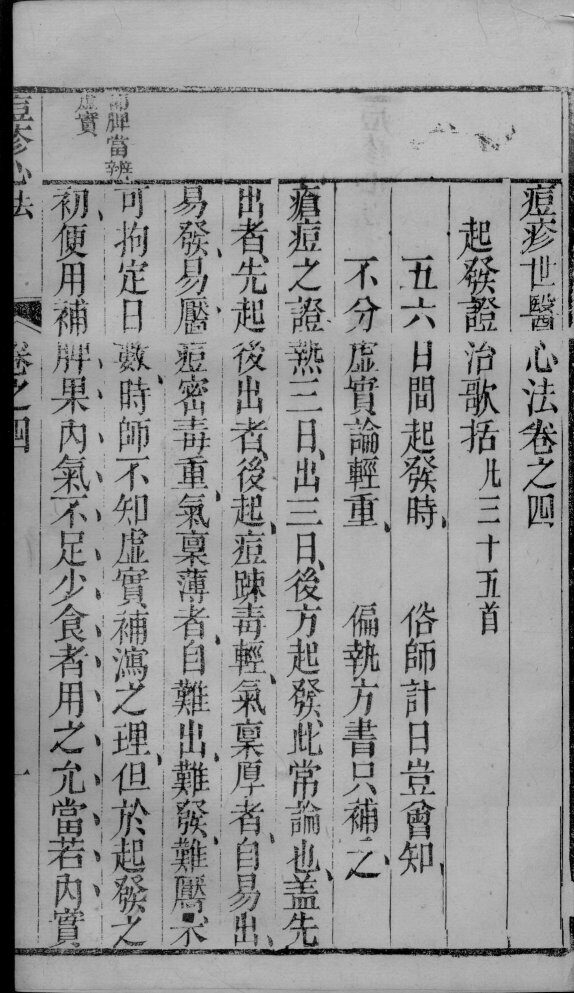 痘疹世医心法  2  卷4 封面
