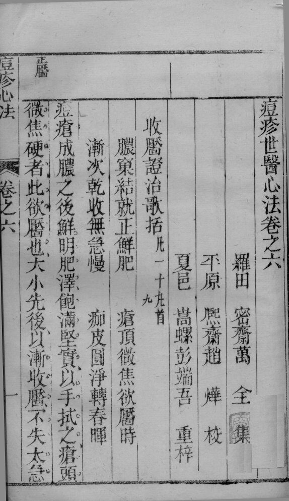 痘疹世医心法  2  卷6-7 封面