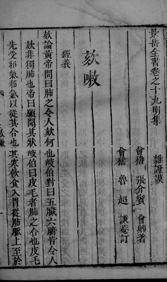 景岳全书  2  卷19-20 封面