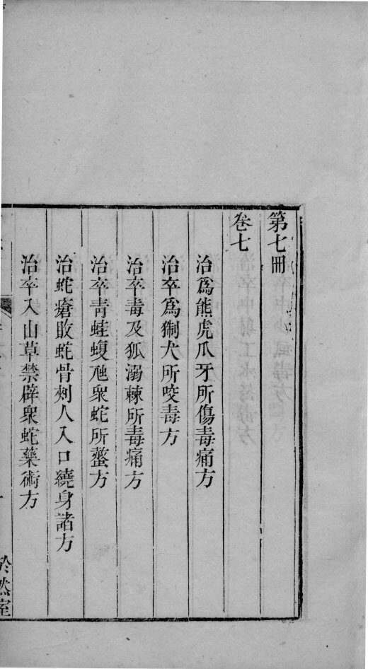 六醴斋医书  卷7 封面